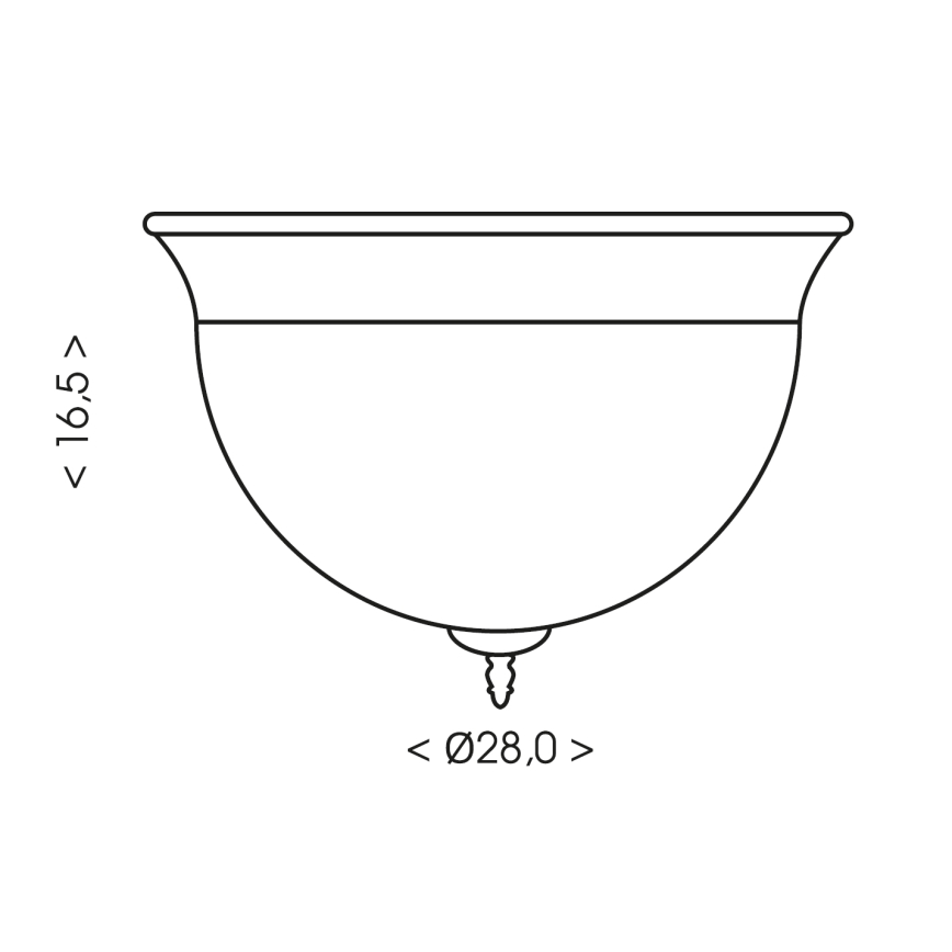 Brilagi - Plafonnier FRESCO 2xE27/40W/230V pr. 28 cm chromé brillant