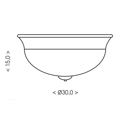 Brilagi - Plafonnier FRESCO 2xE27/40W/230V Ø 30 cm argenté