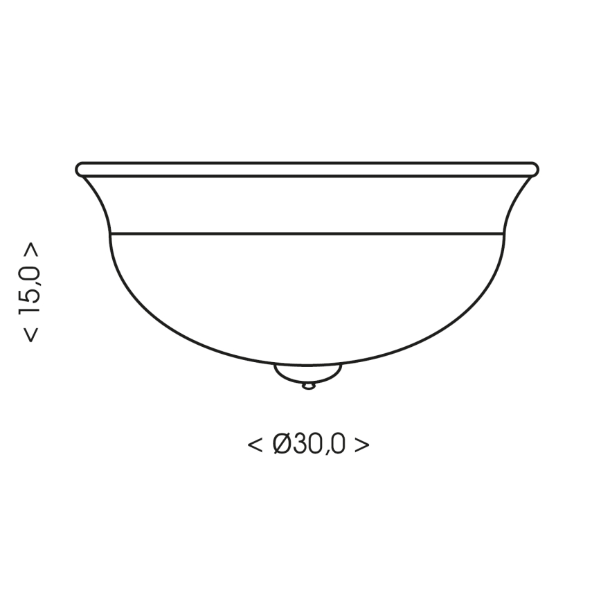Brilagi - Plafonnier FRESCO 2xE27/40W/230V Ø 30 cm cuivré