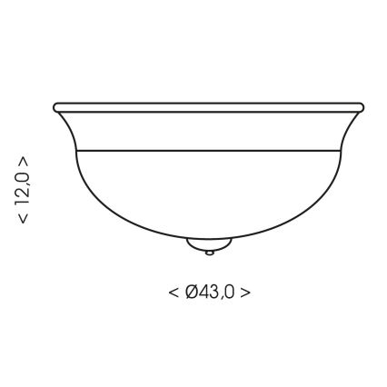 Brilagi - Plafonnier FRESCO 2xE27/40W/230V Ø 43 cm brun