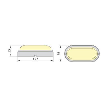 Brilagi - Plafonnier industriel LED SIMA LED/12W/230V IP65 blanc