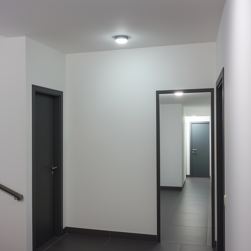 Brilagi - Plafonnier industriel LED SIMA LED/12W/230V IP65 noir