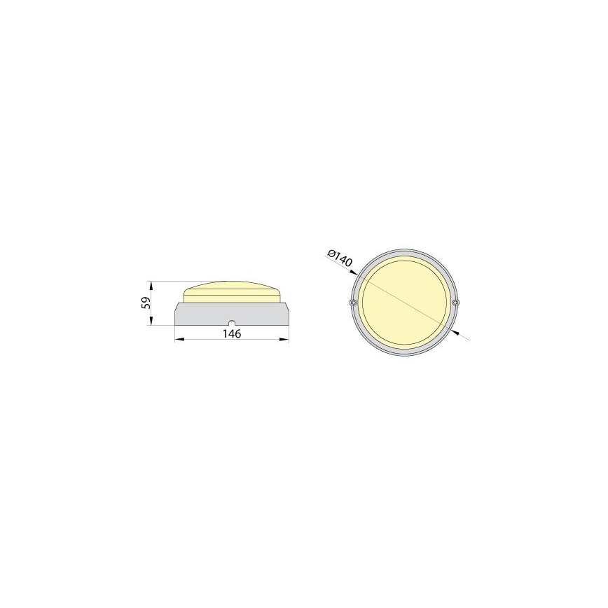 Brilagi - Plafonnier industriel LED SIMA LED/12W/230V IP65 noir