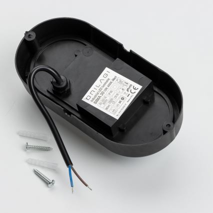 Brilagi - Plafonnier industriel LED SIMA LED/12W/230V IP65 noir