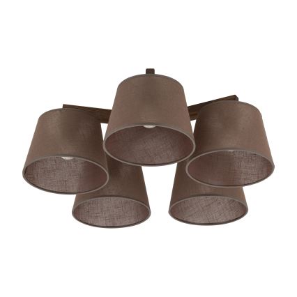 Brilagi - Plafonnier LATTE 5xE27/60W/230V pin/marron