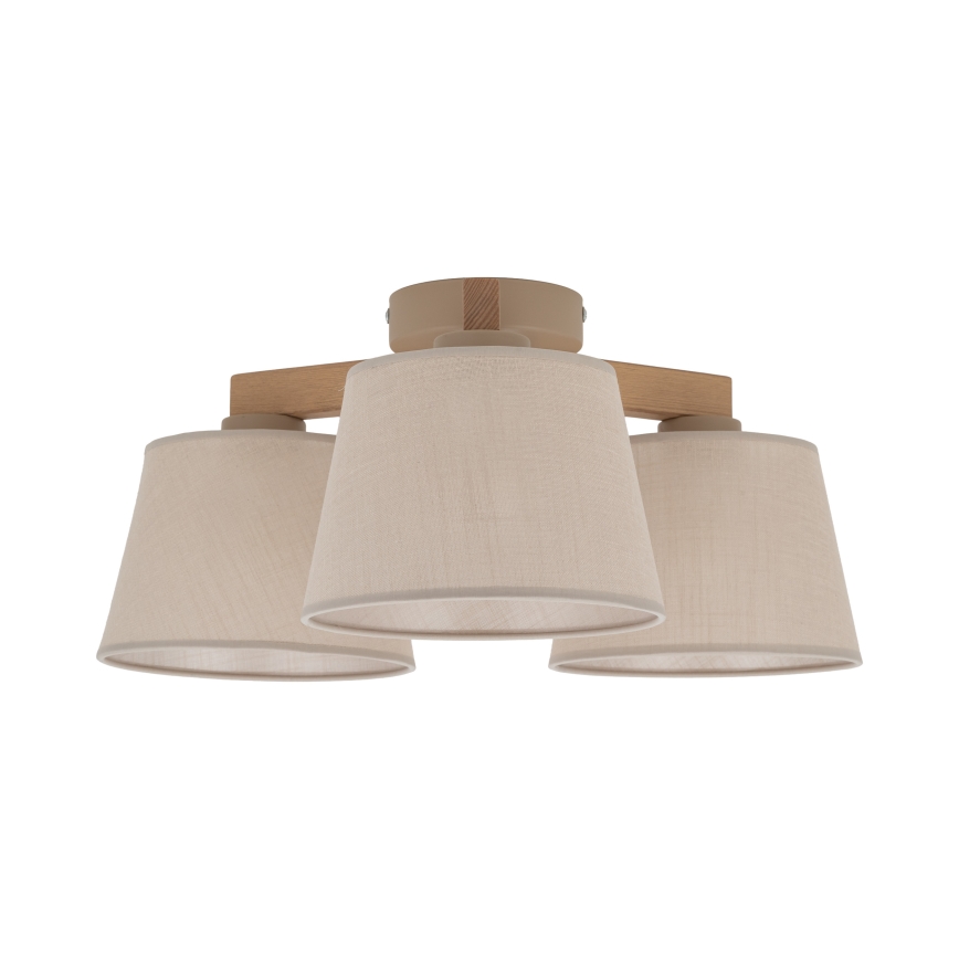 Brilagi - Plafonnier LATTE SABIA 3xE27/15W/230V pin/beige