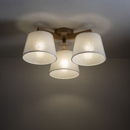 Brilagi - Plafonnier LATTE SABIA 3xE27/60W/230V pin/blanc