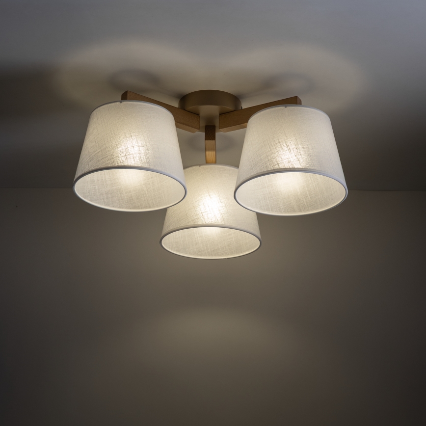 Brilagi - Plafonnier LATTE SABIA 3xE27/60W/230V pin/blanc