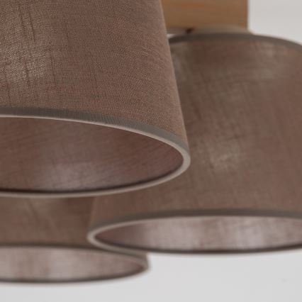 Brilagi - Plafonnier LATTE SABIA 5xE27/60W/230V pin/marron