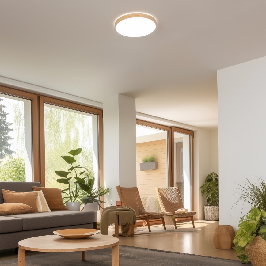 Brilagi - Plafonnier LED à intensité variable PINE  LED/24W/230V + télécommande