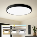 Brilagi - Plafonnier LED à intensité variable POOL SMART LED/100W/230V 3000-6000K Ø 80 cm Wi-Fi Tuya noir + télécommande