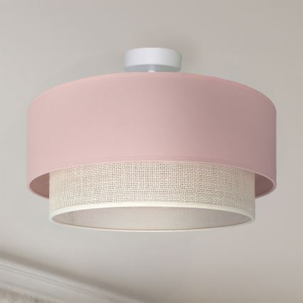 Brilagi - Plafonnier LED à montage en surface BOHO BOBO 1xE27/60W/230V Ø 40 cm rose/crème