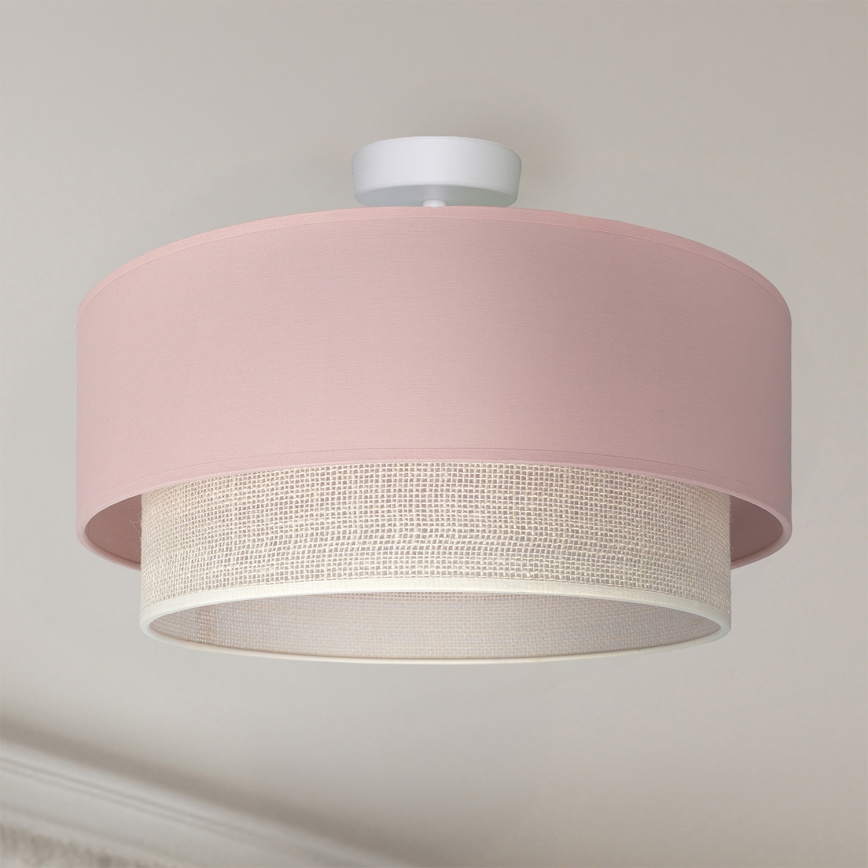 Brilagi - Plafonnier LED à montage en surface BOHO BOBO 1xE27/60W/230V Ø 40 cm rose/crème