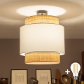 Brilagi - Plafonnier LED à montage en surface CERIA 1xE27/60W/230V Ø 40 cm noir/beige/blanc