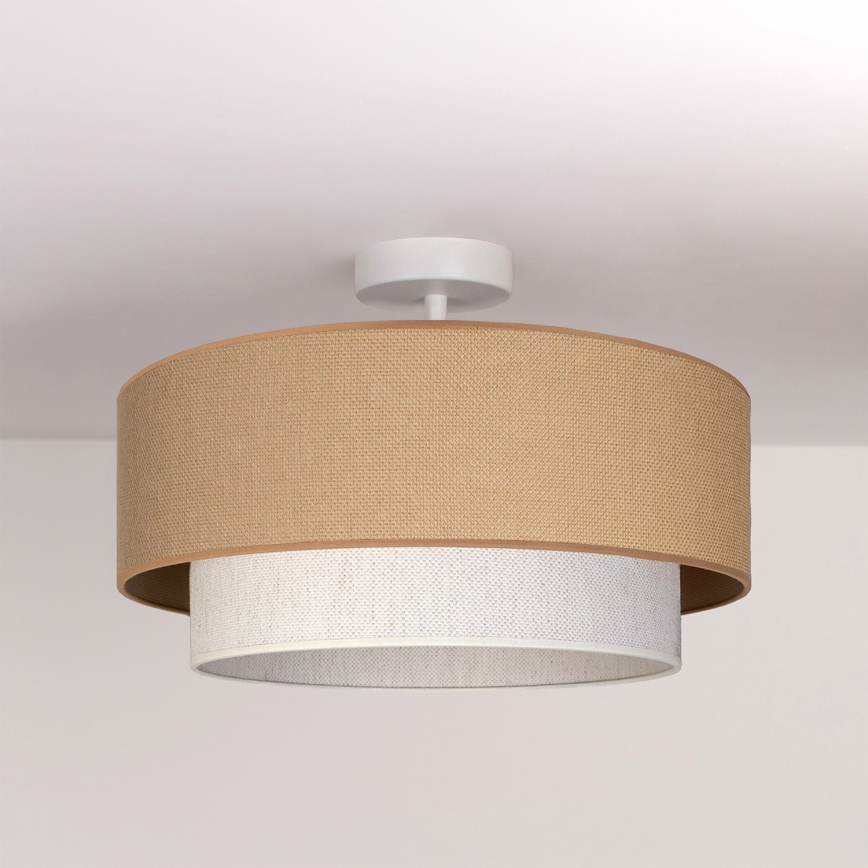 Brilagi - Plafonnier LED affleurant BOHO ECO 1xE27/10W/230V Ø 40 cm beige/crème