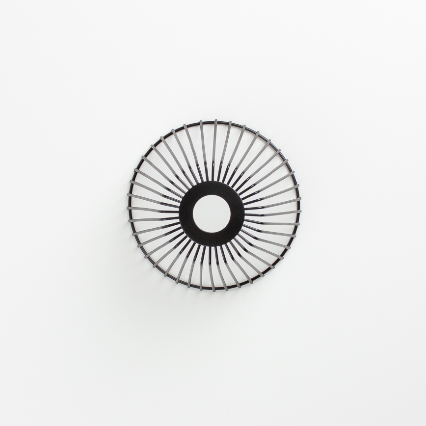 Brilagi - Plafonnier LED affleurant CERIA WIRE 1xE27/40W/230V Ø 21 cm noir/chêne