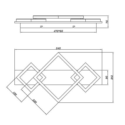 Brilagi - Plafonnier LED AXIS LED/24W/230V