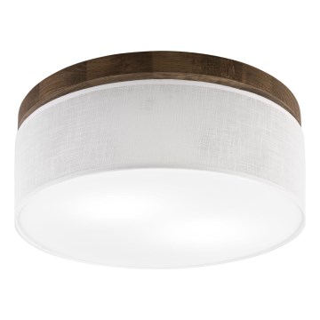 BRILAGI - Plafonnier LED BELLADONNA 2xE27/15W/230V Ø 40 cm blanc/chêne-noyer