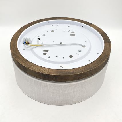 BRILAGI - Plafonnier LED BELLADONNA 2xE27/15W/230V Ø 40 cm blanc/chêne-noyer
