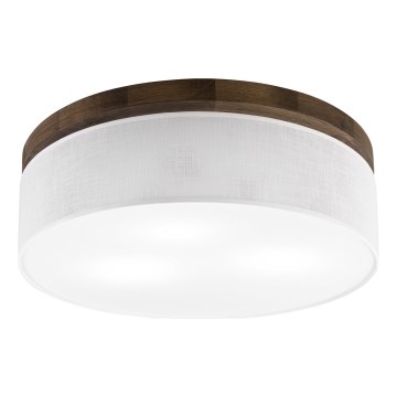 BRILAGI - Plafonnier LED BELLADONNA 3xE27/15W/230V Ø 50 cm blanc/chêne-noyer