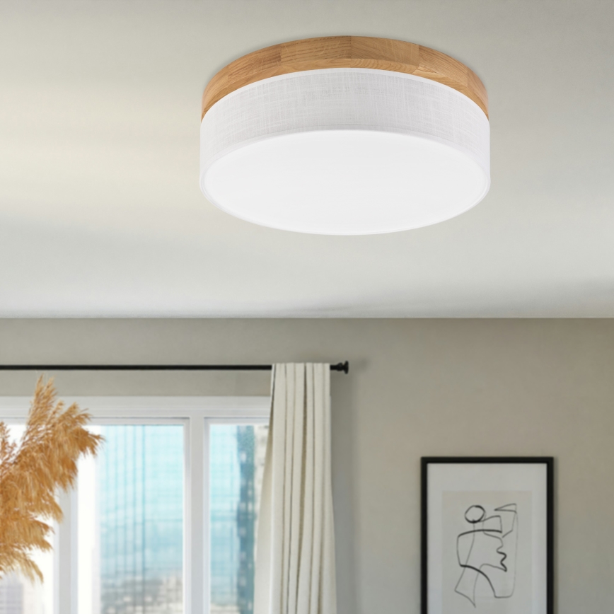 Brilagi - Plafonnier LED BELLADONNA LED/36W/230V ø 40 cm blanc/chêne