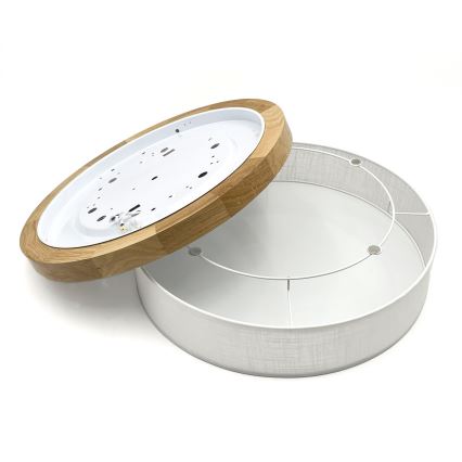 Brilagi - Plafonnier LED BELLADONNA LED/36W/230V ø 40 cm blanc/chêne