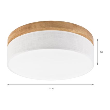 Brilagi - Plafonnier LED BELLADONNA LED/36W/230V ø 40 cm blanc/chêne