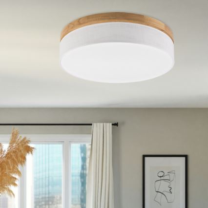 Brilagi - Plafonnier LED BELLADONNA LED/36W/230V ø 50 cm blanc/chêne