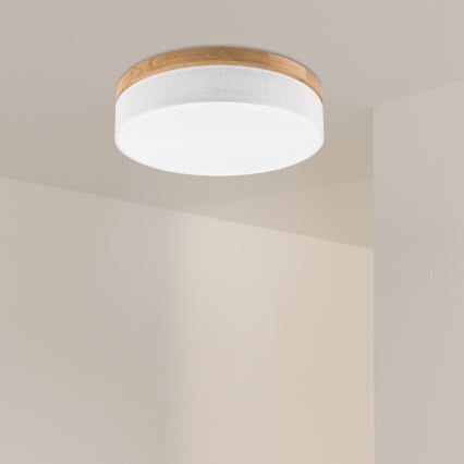 Brilagi - Plafonnier LED BELLADONNA LED/36W/230V ø 50 cm blanc/chêne