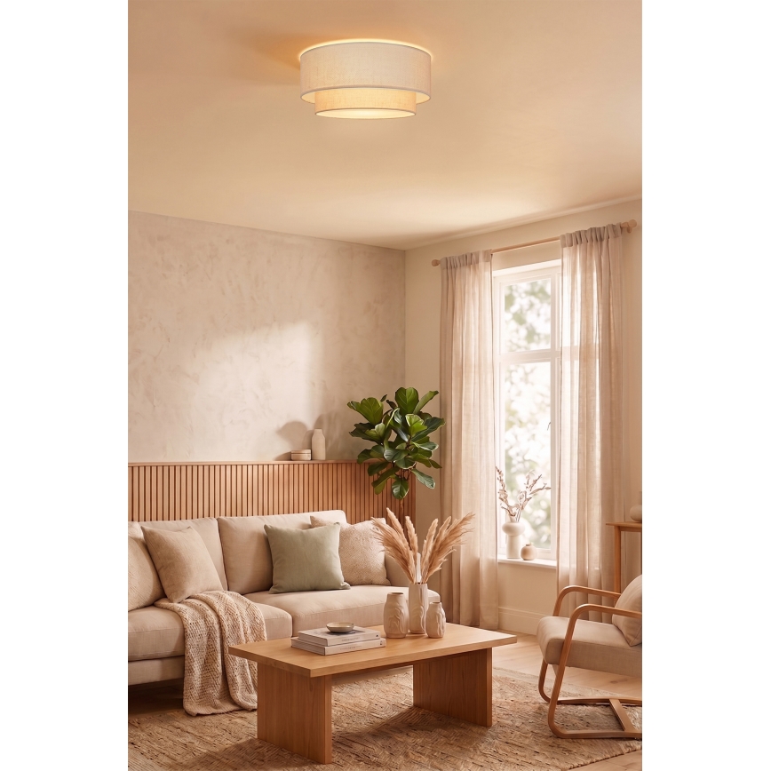 Brilagi - Plafonnier LED BOHO ECO 1xE27/10W/230V Ø 40 cm crème