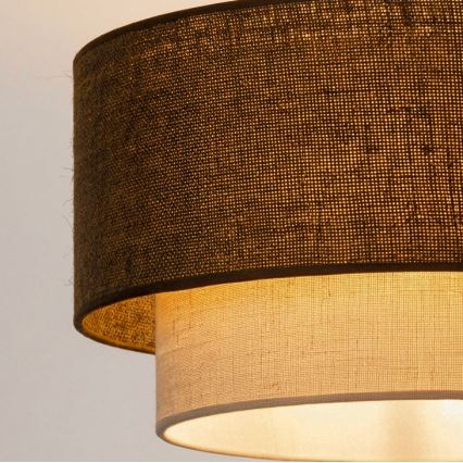 Brilagi - Plafonnier LED BOHO ECO 1xE27/10W/230V Ø 40 cm marron/crème