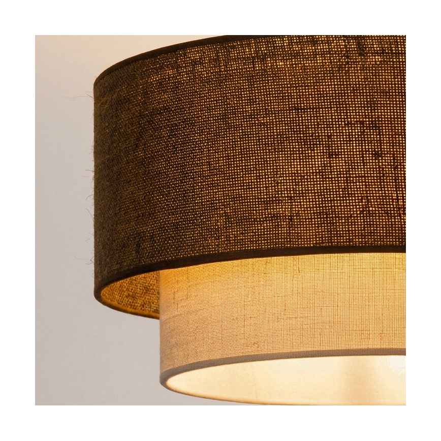 Brilagi - Plafonnier LED BOHO ECO 1xE27/10W/230V Ø 40 cm marron/crème