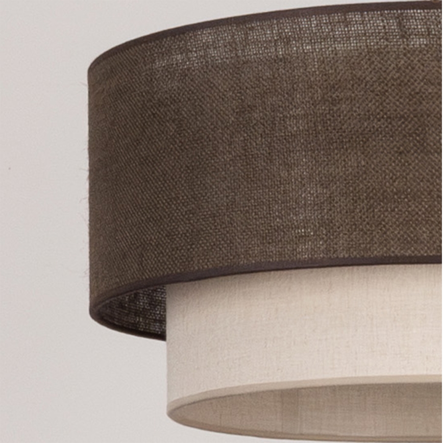 Brilagi - Plafonnier LED BOHO ECO 1xE27/10W/230V Ø 40 cm marron/crème