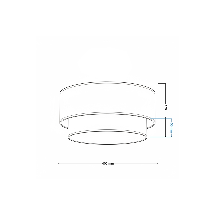 Brilagi - Plafonnier LED BOHO ECO 1xE27/10W/230V Ø 40 cm marron/crème