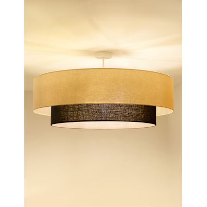 Brilagi - Plafonnier LED BOHO STYLE 3xE27/15W/230V Ø 80 cm crème/marron