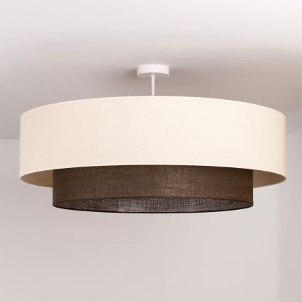 Brilagi - Plafonnier LED BOHO STYLE 3xE27/15W/230V Ø 80 cm crème/marron