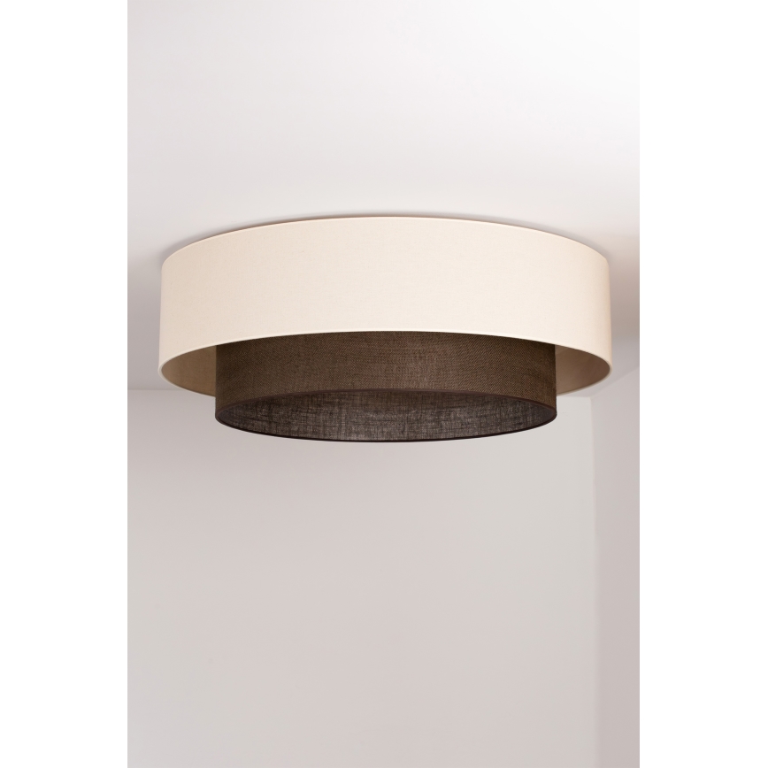Brilagi - Plafonnier LED BOHO STYLE 3xE27/15W/230V ø 80 cm crème/marron