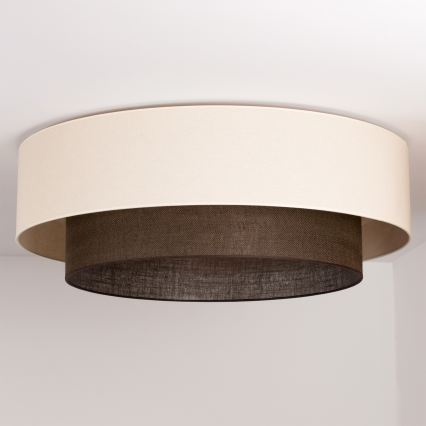 Brilagi - Plafonnier LED BOHO STYLE 3xE27/15W/230V ø 80 cm crème/marron