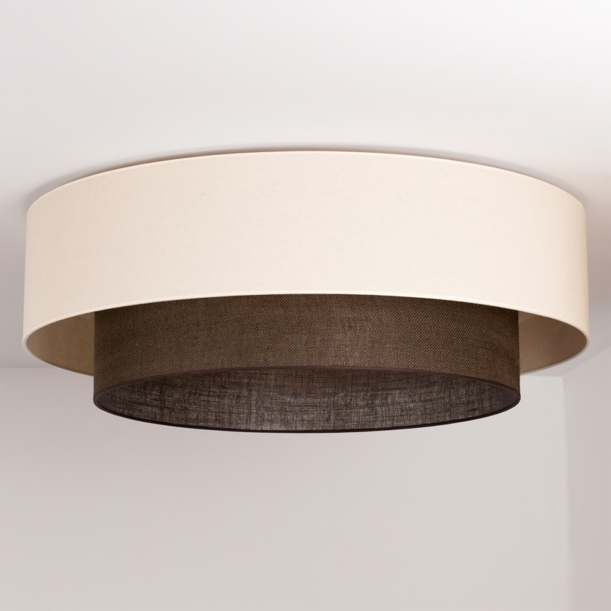 Brilagi - Plafonnier LED BOHO STYLE 3xE27/15W/230V ø 80 cm crème/marron