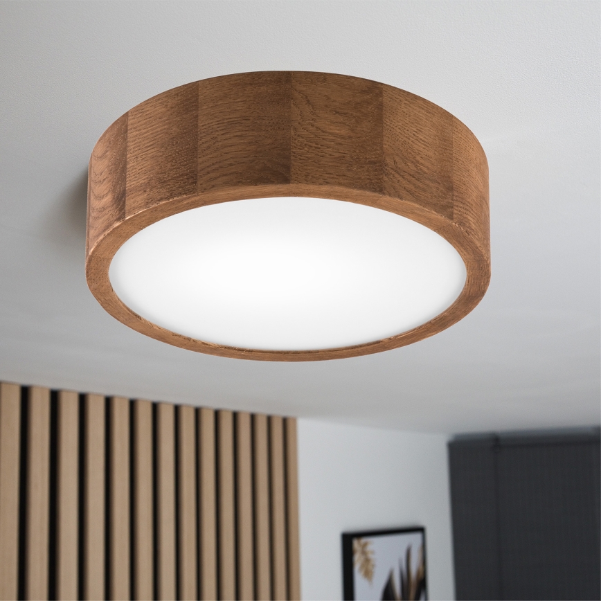 Brilagi - Plafonnier LED CARVALHO 1xE27/60W/230V chêne cerise d. 27 cm