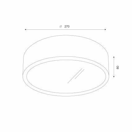 Brilagi - Plafonnier LED CARVALHO 1xE27/60W/230V chêne cerise d. 27 cm