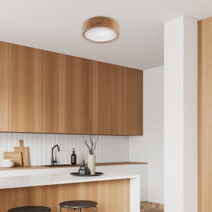 Brilagi - Plafonnier LED CARVALHO 1xE27/60W/230V chêne d. 27,5 cm