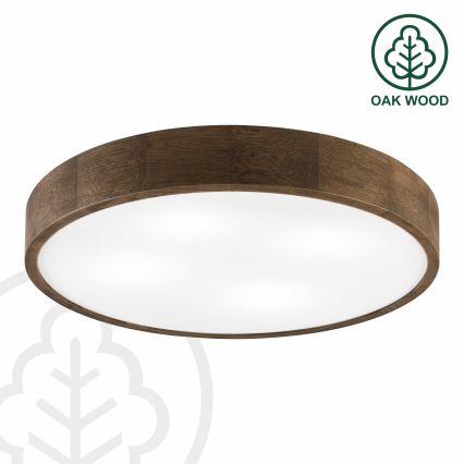 Brilagi - Plafonnier LED CARVALHO 4xE27/60W/230V chêne noyer Ø 57,5 cm
