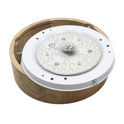 Brilagi - Plafonnier LED CARVALHO LED/20W/230V chêne Ø 27,5 cm