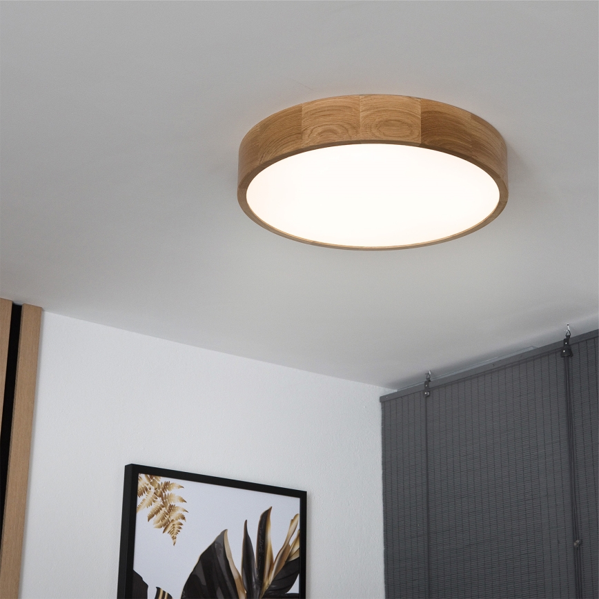 Brilagi - Plafonnier LED CARVALHO LED/36W/230V chêne Ø 47,5 cm