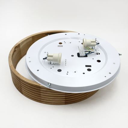 Brilagi - Plafonnier LED CARVALHO MODERN 2xE27/60W/230V Ø 37,5 cm chêne