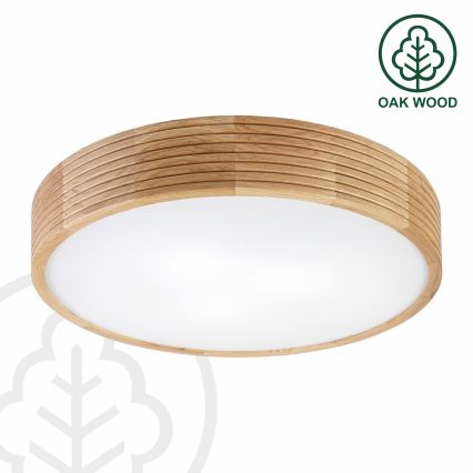 Brilagi - Plafonnier LED CARVALHO MODERN 3xE27/60W/230V Ø 47,5 cm chêne