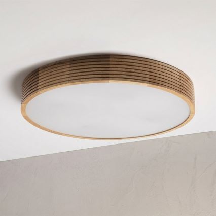 Brilagi - Plafonnier LED CARVALHO MODERN, 4x E27 (max. 60 W) / 230 V, finition chêne, Ø 57,5 cm