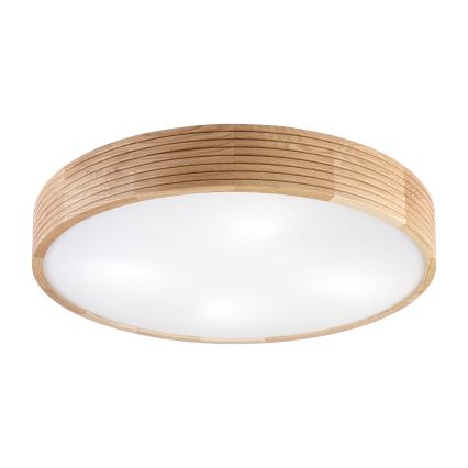 Brilagi - Plafonnier LED CARVALHO MODERN, 4x E27 (max. 60 W) / 230 V, finition chêne, Ø 57,5 cm
