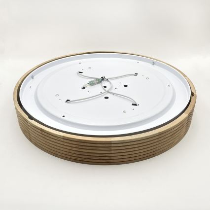 Brilagi - Plafonnier LED CARVALHO MODERN, 4x E27 (max. 60 W) / 230 V, finition chêne, Ø 57,5 cm